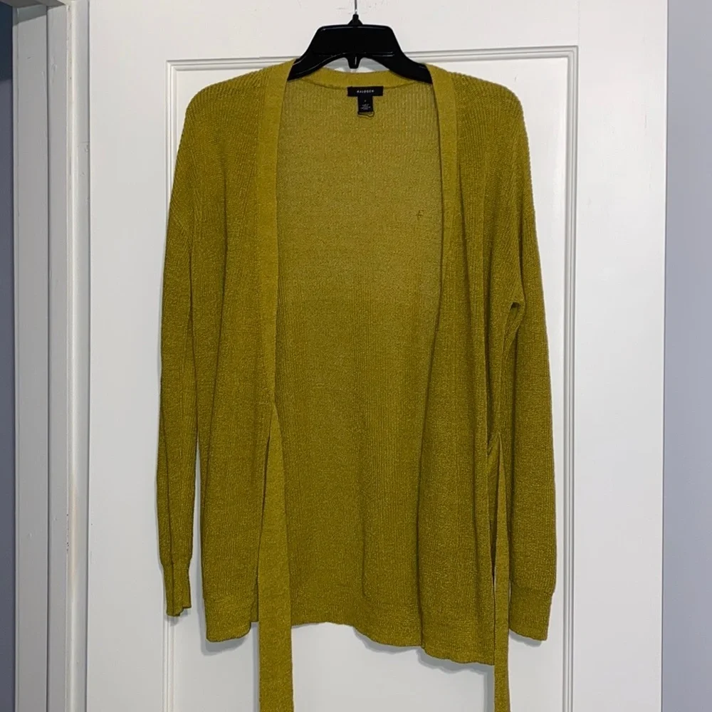 Halogen Green Wrap Tie Cardigan Sweater
